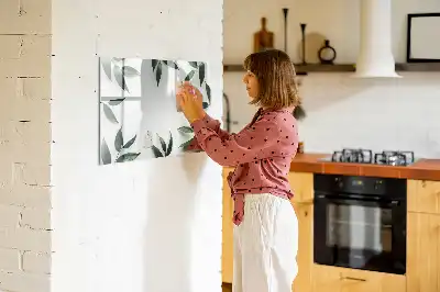 Tablă magnetică cu ștergere uscată cu ramă din frunze