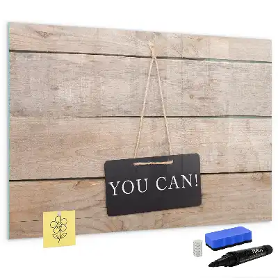 Tablă magnetică cu ștergere uscată cu mesajul motivațional Poți reuși!