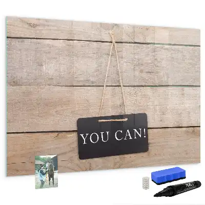 Tablă magnetică cu ștergere uscată cu mesajul motivațional Poți reuși!