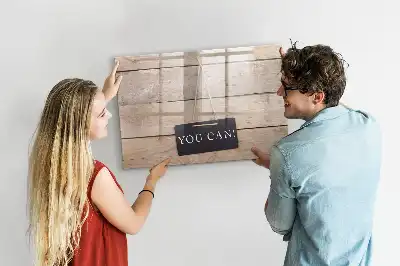 Tablă magnetică cu ștergere uscată cu mesajul motivațional Poți reuși!