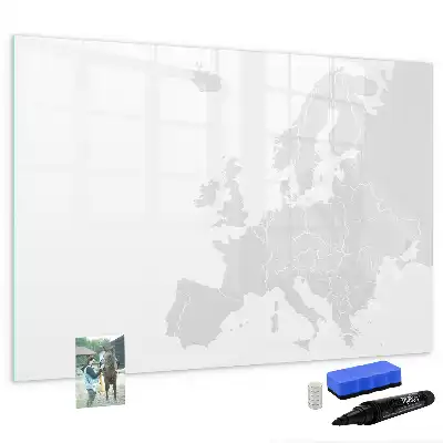 Tablă magnetică cu ștergere uscată cu harta Europei