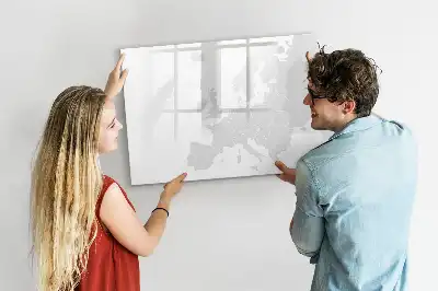 Tablă magnetică cu ștergere uscată cu harta Europei