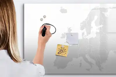 Tablă magnetică cu ștergere uscată cu harta Europei