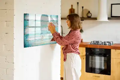 Tablă magnetică cu ștergere uscată albastră