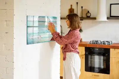 Tablă magnetică cu ștergere uscată albastră
