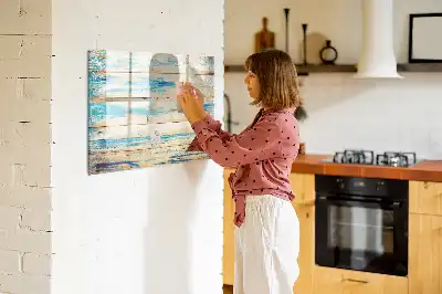 Tablă magnetică cu ștergere uscată cu ramă din lemn zgâriat