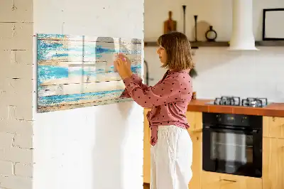 Tablă magnetică cu ștergere uscată cu ramă din lemn zgâriat