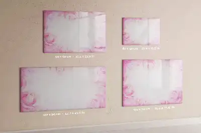 Tablă magnetică cu ștergere uscată cu imprimeu abstracție cu trandafiri
