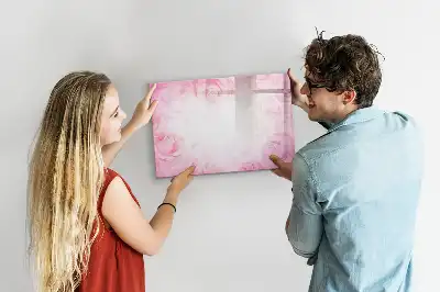 Tablă magnetică cu ștergere uscată cu imprimeu abstracție cu trandafiri