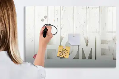 Tablă magnetică cu ștergere uscată cu text Acasă