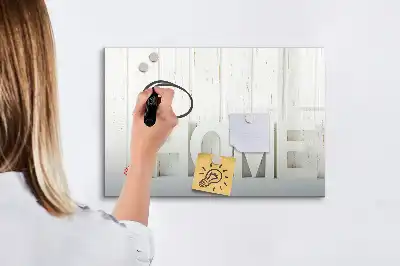 Tablă magnetică cu ștergere uscată cu text Acasă