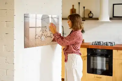 Tablă magnetică cu ștergere uscată design cu citat pe plajă