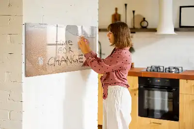 Tablă magnetică cu ștergere uscată design cu citat pe plajă