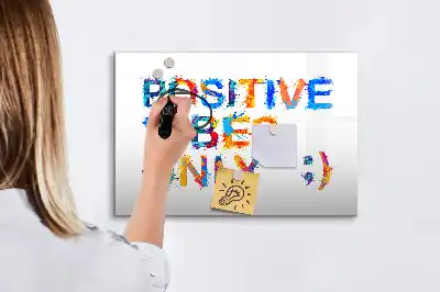 Tablă magnetică cu ștergere uscată cu citat pozitiv
