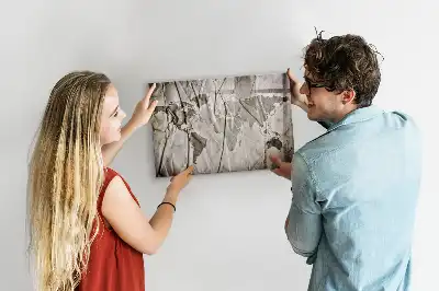 Tablă magnetică cu ștergere uscată model cu harta lumii
