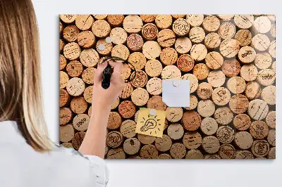Dopuri de vin din lemn tablă magnetică cu ștergere uscată