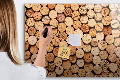 Dopuri de vin din lemn tablă magnetică cu ștergere uscată