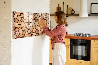 Dopuri de vin din lemn tablă magnetică cu ștergere uscată