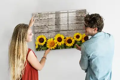 Tablă magnetică cu ștergere uscată model Floarea-soarelui