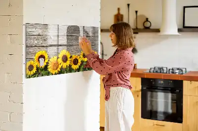 Tablă magnetică cu ștergere uscată model Floarea-soarelui