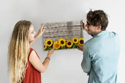 Tablă magnetică cu ștergere uscată model Floarea-soarelui
