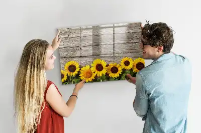 Tablă magnetică cu ștergere uscată model Floarea-soarelui