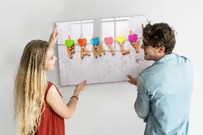 Tablă magnetică cu ștergere uscată cu model text Familie
