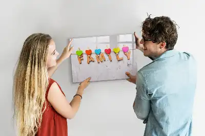 Tablă magnetică cu ștergere uscată cu model text Familie