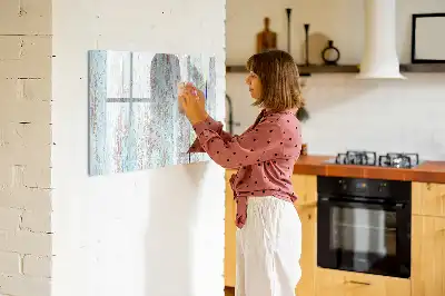 Tablă magnetică cu ștergere uscată cu ramă din lemn pastelat