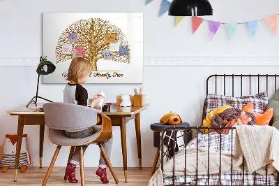Tablă magnetică cu ștergere uscată cu design de arbore genealogic vechi