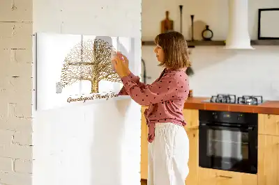Tablă magnetică cu ștergere uscată cu design de arbore genealogic vechi