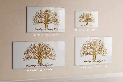 Tablă magnetică cu ștergere uscată cu design de arbore genealogic vechi