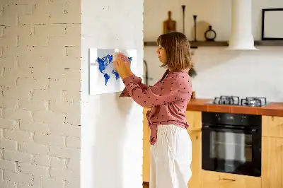 Tablă magnetică cu ștergere uscată cu design Harta lumii cosmice