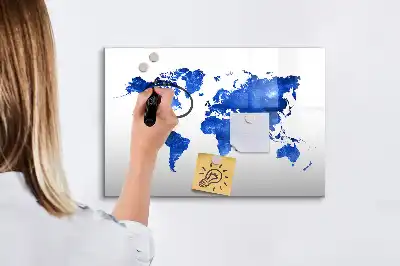 Tablă magnetică cu ștergere uscată cu design Harta lumii cosmice