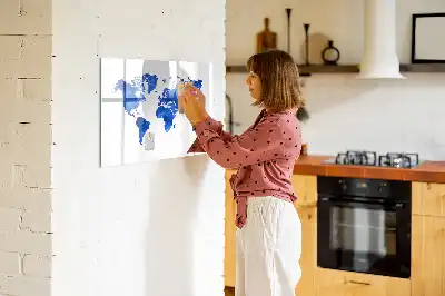 Tablă magnetică cu ștergere uscată cu design Harta lumii cosmice