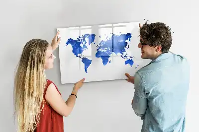 Tablă magnetică cu ștergere uscată cu design Harta lumii cosmice