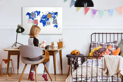 Tablă magnetică cu ștergere uscată cu design Harta lumii cosmice