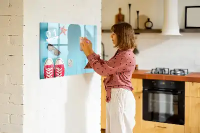 Tablă magnetică cu ștergere uscată model Prima zi de vară