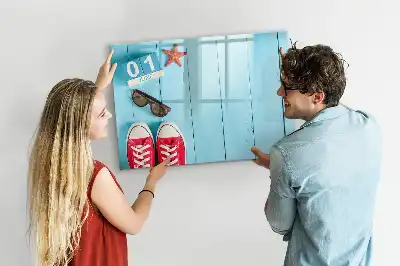 Tablă magnetică cu ștergere uscată model Prima zi de vară