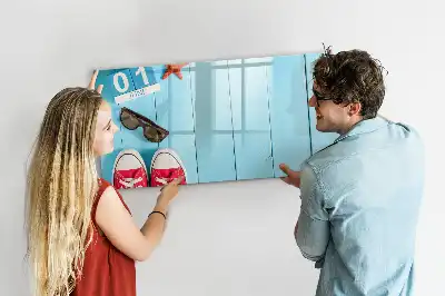 Tablă magnetică cu ștergere uscată model Prima zi de vară