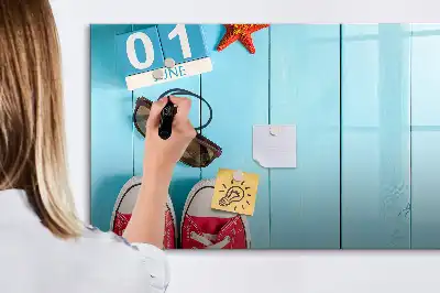 Tablă magnetică cu ștergere uscată model Prima zi de vară