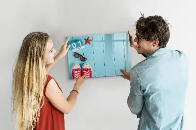 Tablă magnetică cu ștergere uscată model Prima zi de vară