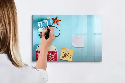 Tablă magnetică cu ștergere uscată model Prima zi de vară