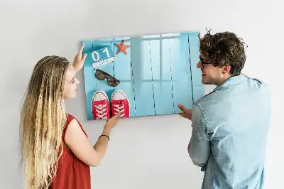 Tablă magnetică cu ștergere uscată model Prima zi de vară