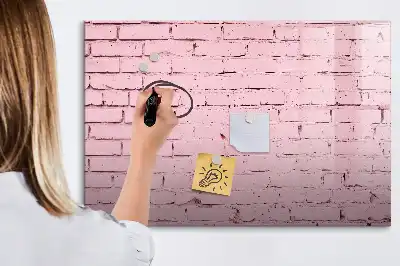 Tablă magnetică cu ștergere uscată cu model de perete de cărămidă