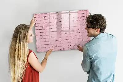 Tablă magnetică cu ștergere uscată cu model de perete de cărămidă