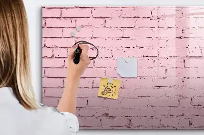 Tablă magnetică cu ștergere uscată cu model de perete de cărămidă