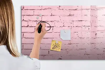 Tablă magnetică cu ștergere uscată cu model de perete de cărămidă