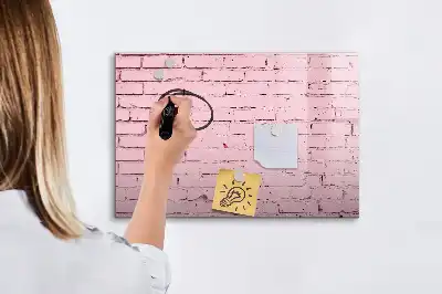 Tablă magnetică cu ștergere uscată cu model de perete de cărămidă