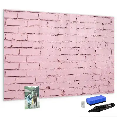 Tablă magnetică cu ștergere uscată cu model de perete de cărămidă